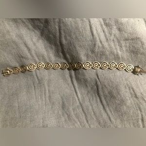 Sterling silver Greek spiral bracelet